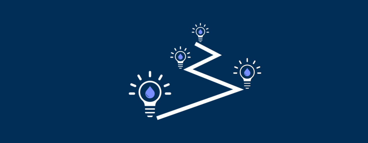 Innovatiewandeling landscape blauw