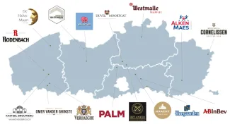De deelnemende brouwerijen. ©Green Deals in Vlaanderen